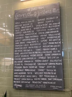 michigan ave store - ingredient sources at sweetgreen - Michigan Ave in Chicago