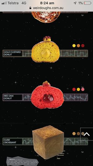 Vegan custard at Weirdoughs in Melbourne