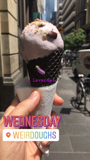 ?+lavender ice cream  at Weirdoughs in Melbourne