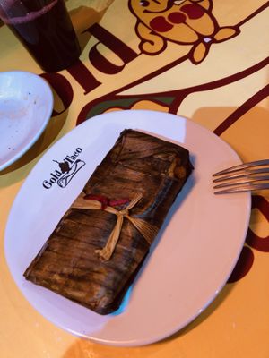 Tamales Rojo with Tufo   at Gold Taco - Roma Norte in Mexico City