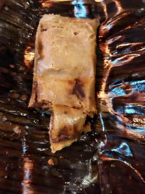 Tamal de mole rojo con tofu at Gold Taco - Roma Norte in Mexico City