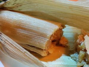 Guava tamal. Super tasty! at Gold Taco - Roma Norte in Mexico City