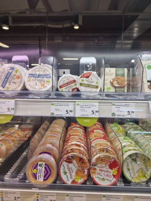 Vegan cheeze at denn's Biomarkt in Krefeld