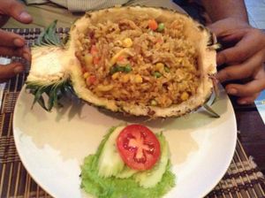 Taste from Heaven, Chiang Mai - vegetarian pineapple fried rice at Taste from Heaven in Chiang Mai