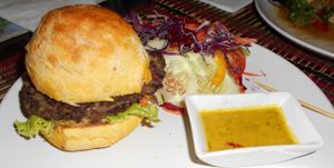Taste From Heaven, Chiang Mai 10 Black Bean Veggie Burger at Taste from Heaven in Chiang Mai