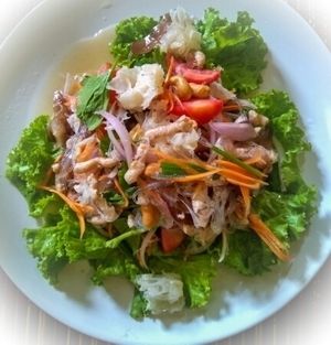 glass noodle salad at Taste from Heaven in Chiang Mai