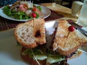 black bean sandwich at Taste from Heaven in Chiang Mai
