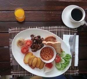 breakfast menu set at Taste from Heaven in Chiang Mai