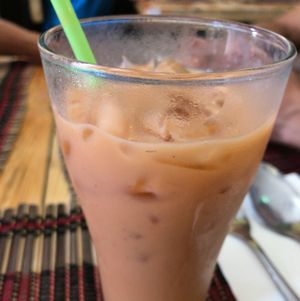 vegan Thai ice tea at Taste from Heaven in Chiang Mai