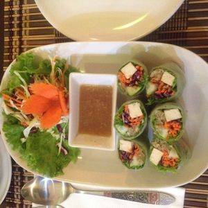 spring rolls! at Taste from Heaven in Chiang Mai