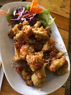 Spicy cauliflower wings at Taste from Heaven in Chiang Mai