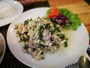 Mushroom Larb - sour salad at Taste from Heaven in Chiang Mai