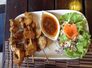 taste from heaven, chiang mai - vegetarian mushroom skewers at Taste from Heaven in Chiang Mai