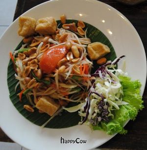 Thai papaya salad... yummmm at Taste from Heaven in Chiang Mai