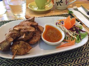 Mushroom satay at Taste from Heaven in Chiang Mai