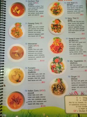 Menu at Taste from Heaven in Chiang Mai