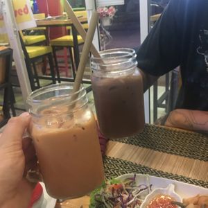 Thai tea and ice chocolate  at Taste from Heaven in Chiang Mai