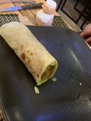 CHICKEN WRAP (1/2) currently my favorite thing on the menu it’s absolutely delicious  at Taste from Heaven in Chiang Mai