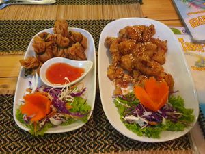 Money Bags and Cauliflower Wings! Delicious and Vegan at Taste from Heaven in Chiang Mai