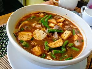 Tom Yum soup at Taste from Heaven in Chiang Mai