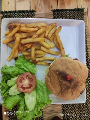 Chicken burger at Taste from Heaven in Chiang Mai