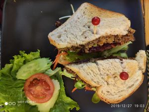 Black bean sandwich at Taste from Heaven in Chiang Mai