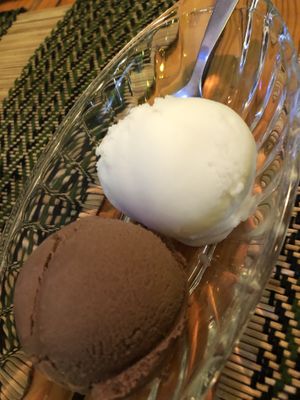 Chocolate and coconut vegan ice cream 🍦  at Taste from Heaven in Chiang Mai