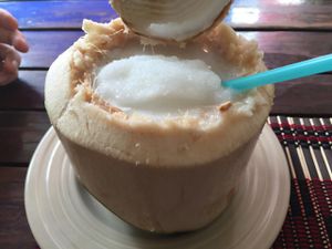 Coconut smoothie, 60 baht at Taste from Heaven in Chiang Mai