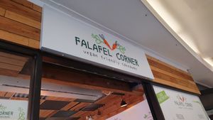 Facade at Falafel Corner in Cardiff