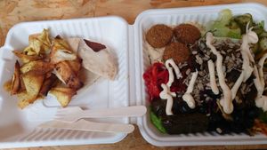 Vegan Mezze at Falafel Corner in Cardiff