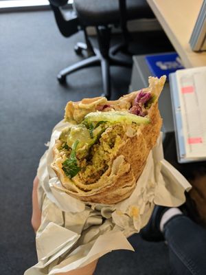 Falafel wrap at Falafel Corner in Cardiff