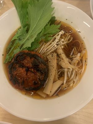 clear shoyu ramen at Vegan Ramen Shop - Mokotów in Warsaw