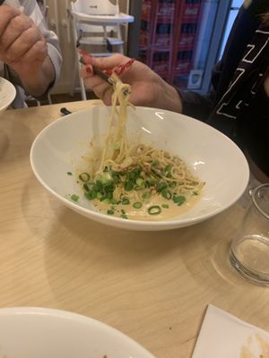 “mac n cheese” style ramen  at Vegan Ramen Shop - Mokotów in Warsaw