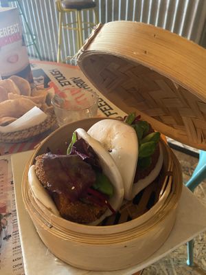 Sweet potato and lentil bao burgers - 2 burgers, quite big too!  at Wok Inn in Blackpool