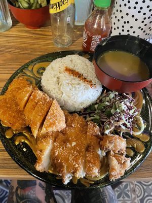 Katsu curry (cauliflower and sweet potatoe steak)   at Wok Inn in Blackpool