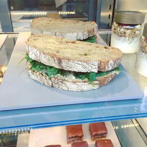 Granola jar at Nora and Nama in North West London