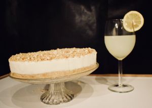 Cheese cake free from nuts at Nora and Nama in North West London