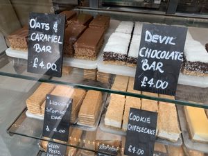 Cake selection  at Nora and Nama in North West London