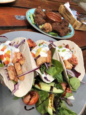 Good size portions, outdoor seating v nice  at The Oakwood in Glossop