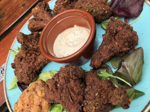 Broccoli wings at The Oakwood in Glossop