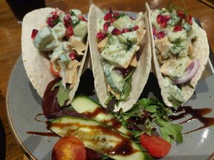 Greek tacos at The Oakwood in Glossop