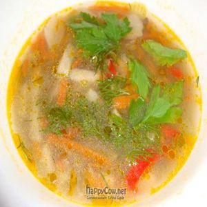 lentil soup at Troitskiy Most - Liniya in St Petersburg