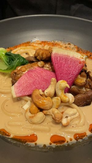 Spicy udon noodles  at Althea in Chicago