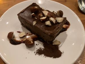 Chocolate truffle slice: like Nutella in cake form at Althea in Chicago