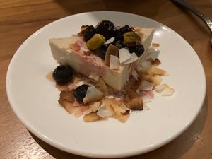 Lemon berry cheesecake: beautiful texture at Althea in Chicago