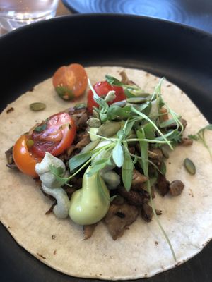 Pictured here is a vegan taco  at Althea in Chicago