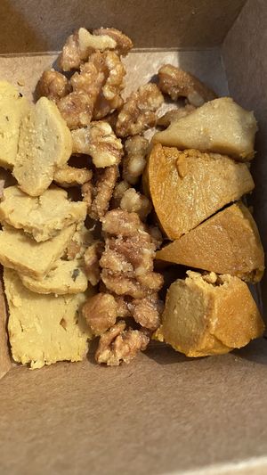 Cheeses and candied nuts  at Althea in Chicago