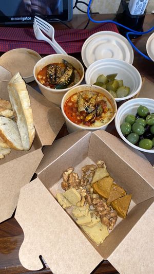 Corn risotto and cheese plate  at Althea in Chicago