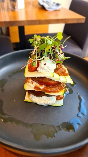 Raw lasagna. Amazing pesto at Althea in Chicago