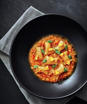 BUTTERNUT SQUASH GNOCCHI. Farro Bolognese. at Althea in Chicago